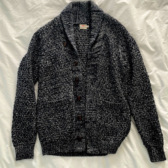 Faherty Shawl Collar Merino Marled Cardigan - Picture 1 of 4